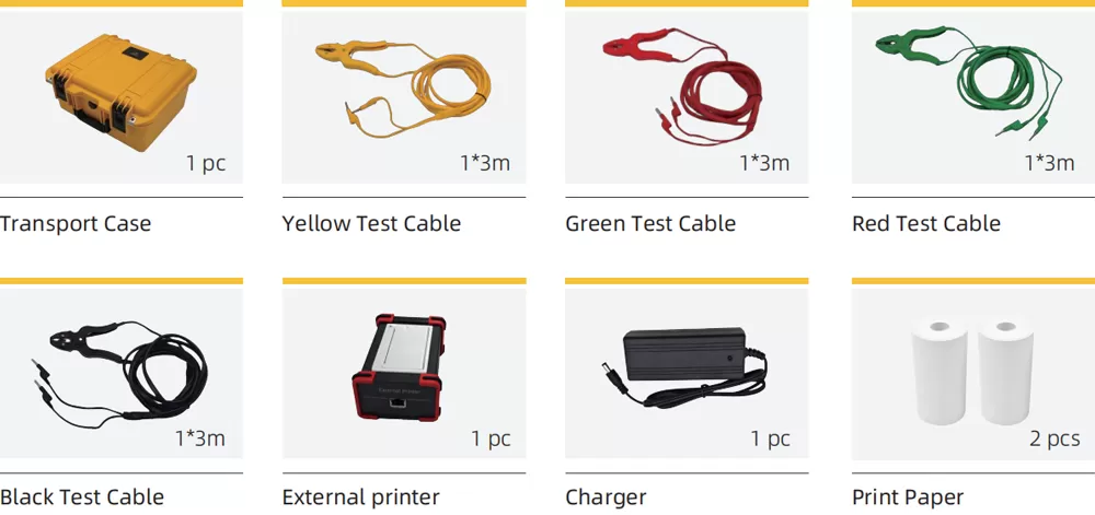 Accessories of HDRT-310 10A Handheld Three-winding Transformer Ohmmeter Accessories of HDRT-310 10A Handheld Three-winding Transformer Ohmmeter