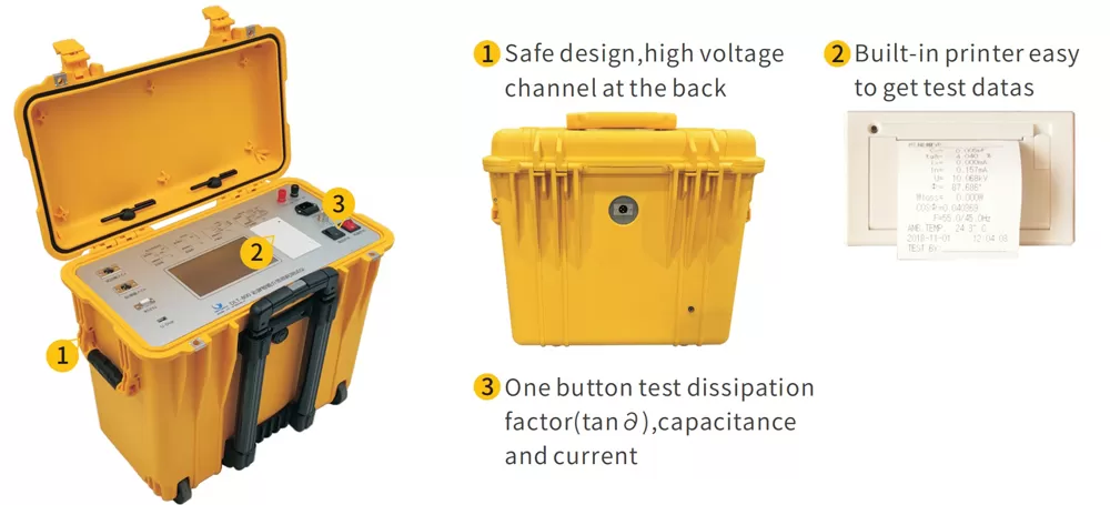 Features of DLT-800 Tan Delta Test System (12kV) Features of DLT-800 Tan Delta Test System (12kV)