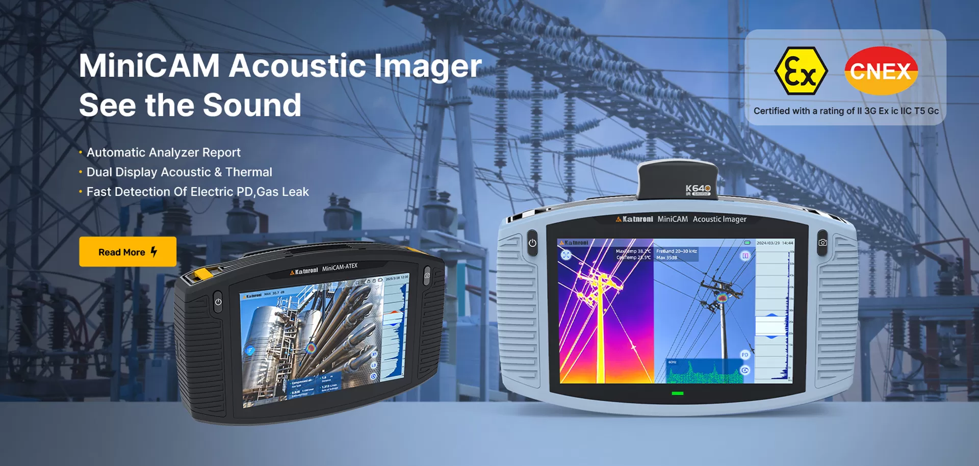 Minicam Acoustic Imager See the Sound